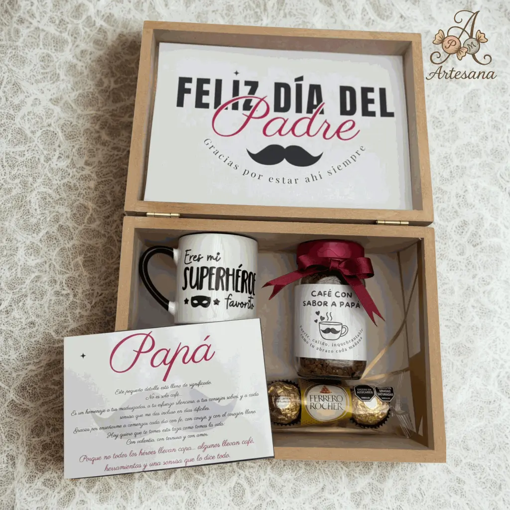 🎁 Caja “Superhéroe Favorito” – Edición Día del Padre 🦸‍♂️☕🍫.webp