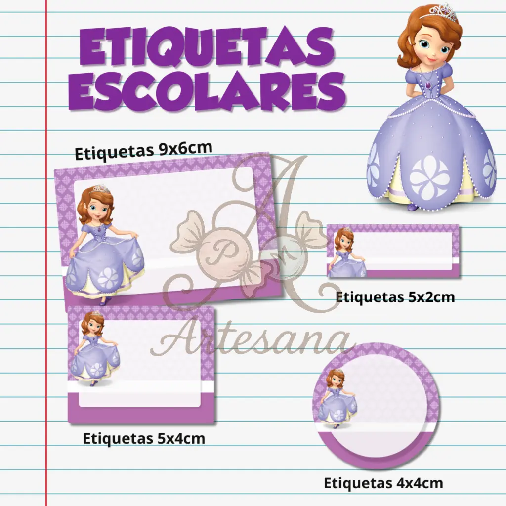 Etiquetas Princesita Sofia.webp