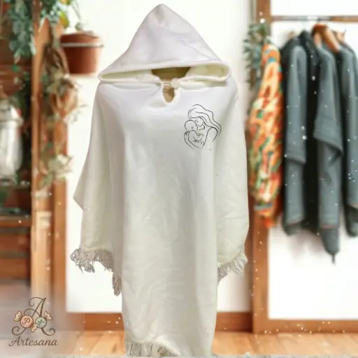 ✨ Ruana Bisonte con Ovejero por Debajo – Personalizada para Mamá ✨